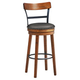 Set of 2 30.5 Inch Swivel Pub Height Bar Stool
