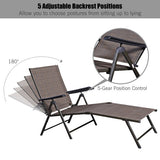 Adjustable Chaise Lounge Chair with 5 Reclining Positions