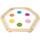 12-Piece Kids Wooden Balance Beam with Colorful Steeping Stones