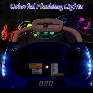 12V Kids Bumper Car Ride on Toy with Remote Control and 360 Degree Spin Rotation-Purple