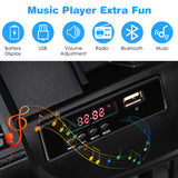 12V Kids Ride-on Jeep Car with 2.4 G Remote Control-Solid Black