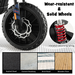 Aprilia Licensed Kids Ride On Motorcycle with 2 Training Wheels-Navy