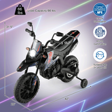 Aprilia Licensed Kids Ride On Motorcycle with 2 Training Wheels-Navy