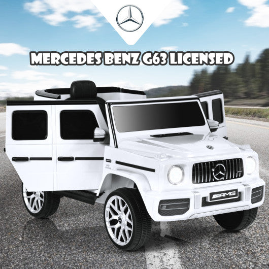 12V Mercedes-Benz G63 Licensed Kids Ride On Car with Remote Control-White