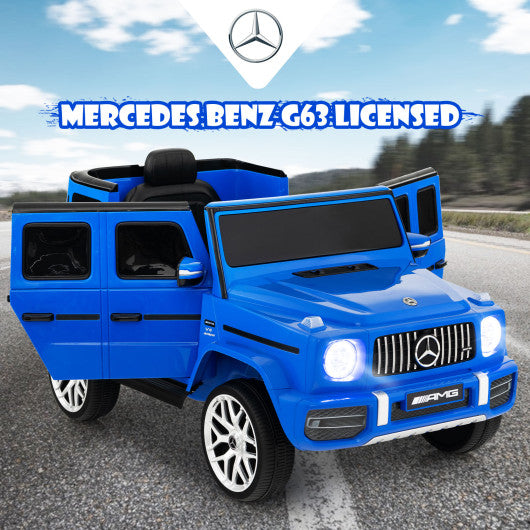12V Mercedes-Benz G63 Licensed Kids Ride On Car with Remote Control-Navy