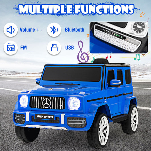 12V Mercedes-Benz G63 Licensed Kids Ride On Car with Remote Control-Navy