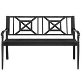 Patio Garden Bench with Powder Coated Steel Frame