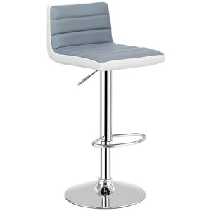 Set of 2 Adjustable Heights Barstool with PU Leather