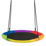 40 Inch 770 lbs Flying Saucer Tree Swing Kids Gift with 2 Tree Hanging Straps-Multicolor