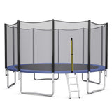 8/10/12/14/15/16Feet Outdoor Trampoline Bounce Combo with Safety Closure Net Ladder-15 ft