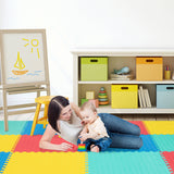 12 Pieces Puzzle Interlocking Flooring Mat with Anti-slip and Waterproof Surface