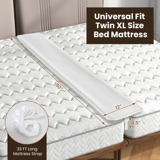 9"/12" Wide Bed Bridge Twin to King Converter Kit with Strap-12 inches