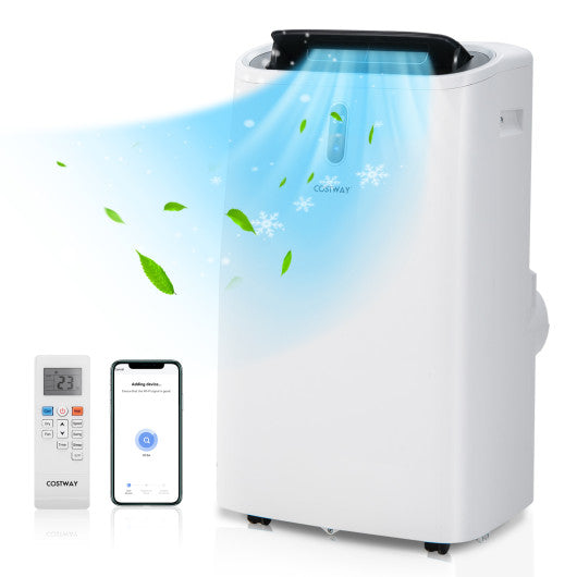 14000 BTU Portable Air Conditioner with APP and WiFi Control-White