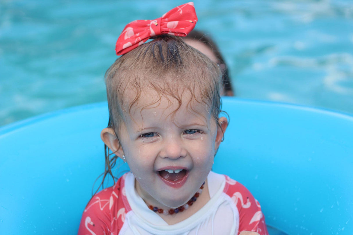Flamingo Swim Bow by Beau & Belle Littles