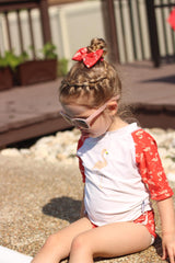 Flamingo Swim Bow by Beau & Belle Littles
