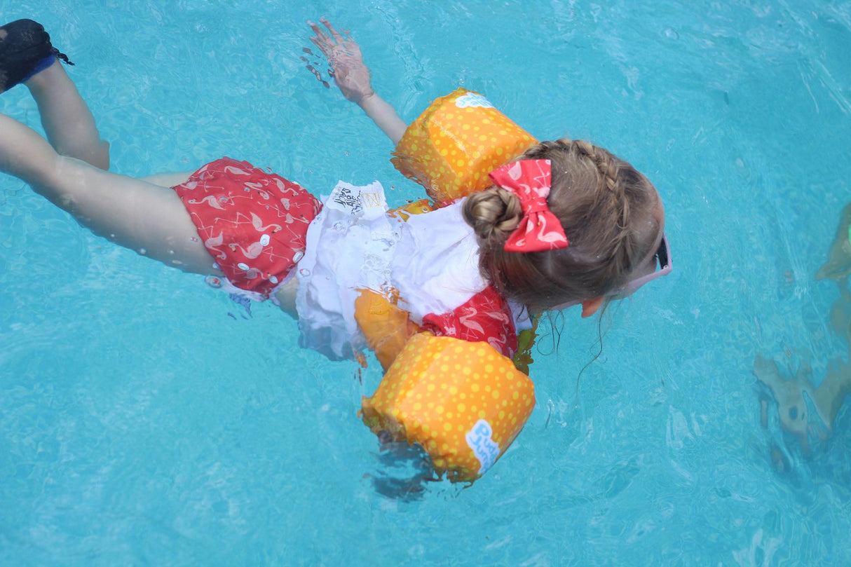 Flamingo Swim Bow by Beau & Belle Littles