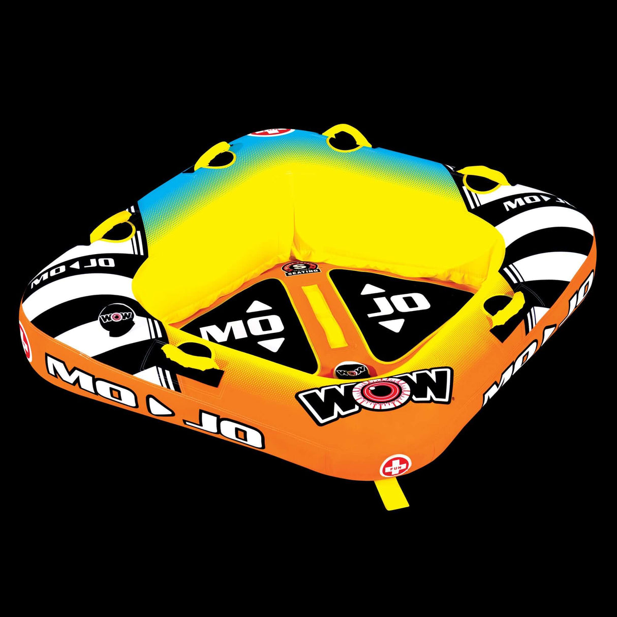 WOW Sports Mojo 1-2 Person Towable Water Tube For Pool and Lake (16-1060) by Jupiter Gear