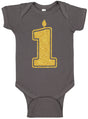 1 Gold First Birthday Bodysuit - Aiden's Corner