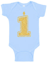 1 Gold First Birthday Bodysuit - Aiden's Corner