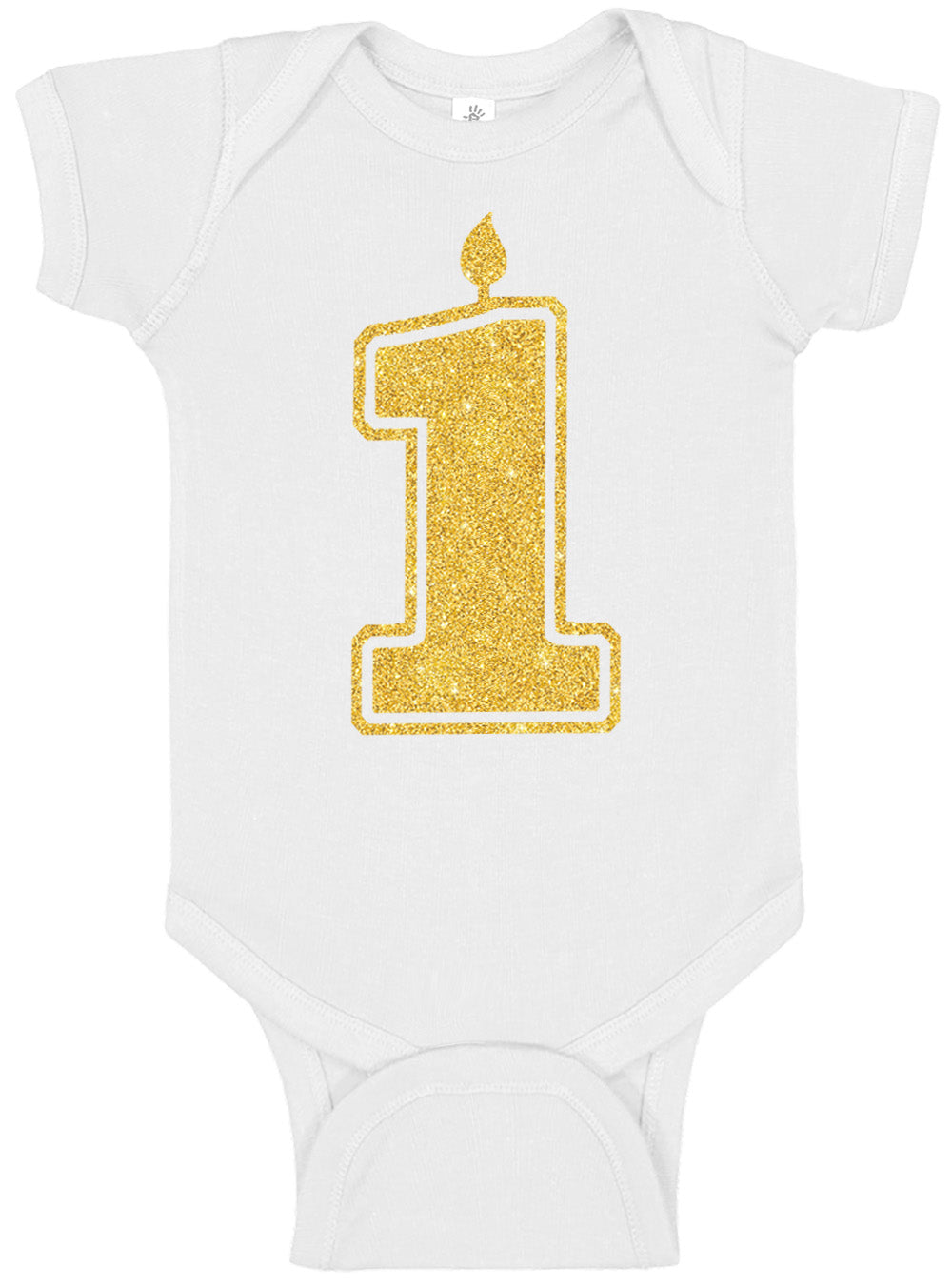 1 Gold First Birthday Bodysuit - Aiden's Corner
