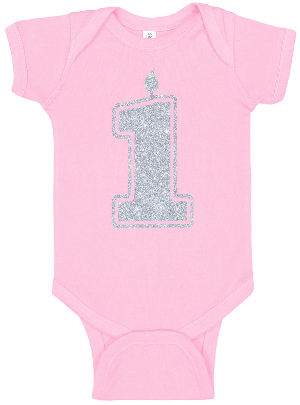1 Silver First Birthday Bodysuit - Aiden's Corner