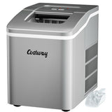 Portable Countertop Ice Maker Machine with Scoop-Silver