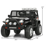 12V Kids Remote Control Electric  Ride On Truck Car with Lights and Music -Black
