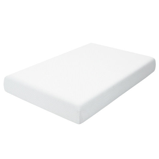 10 Inch Air Foam Pressure Relief Bed Mattress with Jacquard Soft Cover-Twin Size