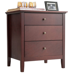 3 Drawers Nightstand Beside End Side Table Accent Table