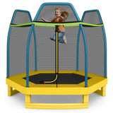 7 Feet Kids Recreational Bounce Jumper Trampoline-Yellow