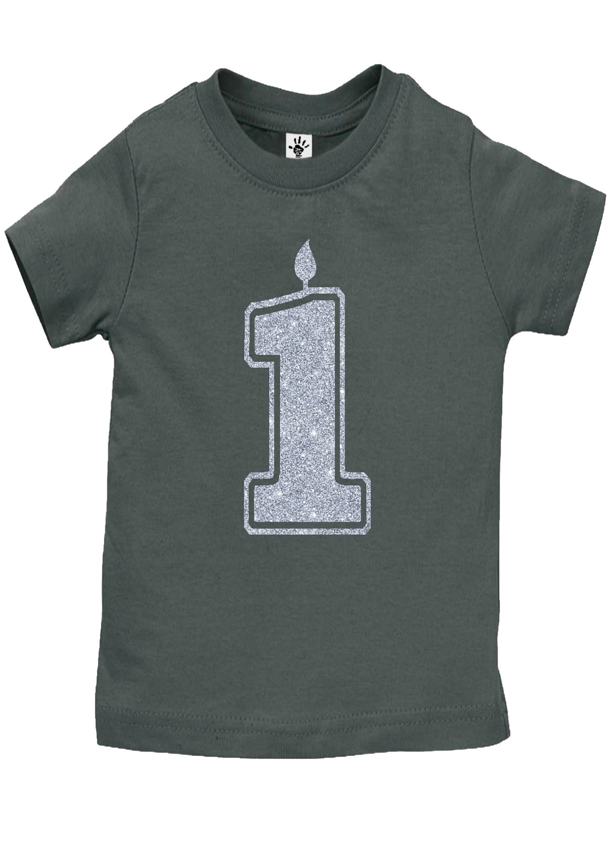1 Silver First Birthday Shirt - Aiden's Corner