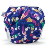 Toddler Size Mermaids Reusable Swim Diaper, Adjustable 2-5 Years by Beau & Belle Littles