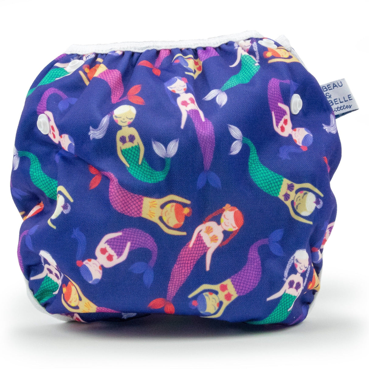 Mermaids Nageuret Premium Reusable Swim Diaper, Adjustable 0-3 Years by Beau & Belle Littles