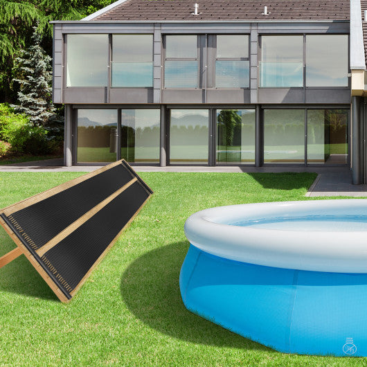 2 Pieces 10/20 Feet Weatherproof Solar Swimming Pool Heating System-L