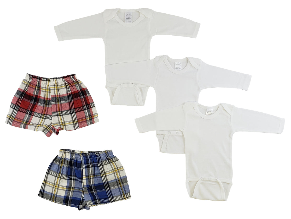 Infant Long Sleeve One Piece and Boxer Shorts