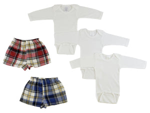 Infant Long Sleeve One Piece and Boxer Shorts