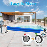 22 Ft Pool Cover Reel Set Aluminum In-ground Swimming Solar Cover Reel
