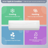 23000 BTU 18.5 SEER2 208-230V Ductless Mini Split Air Conditioner and Heater
