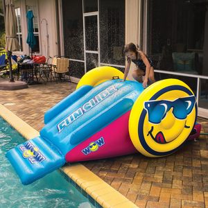 WOW Sports Fun Inflatable Water Slide with Sprinklers for In-Ground Pools (21-2360-WOW) by Jupiter Gear
