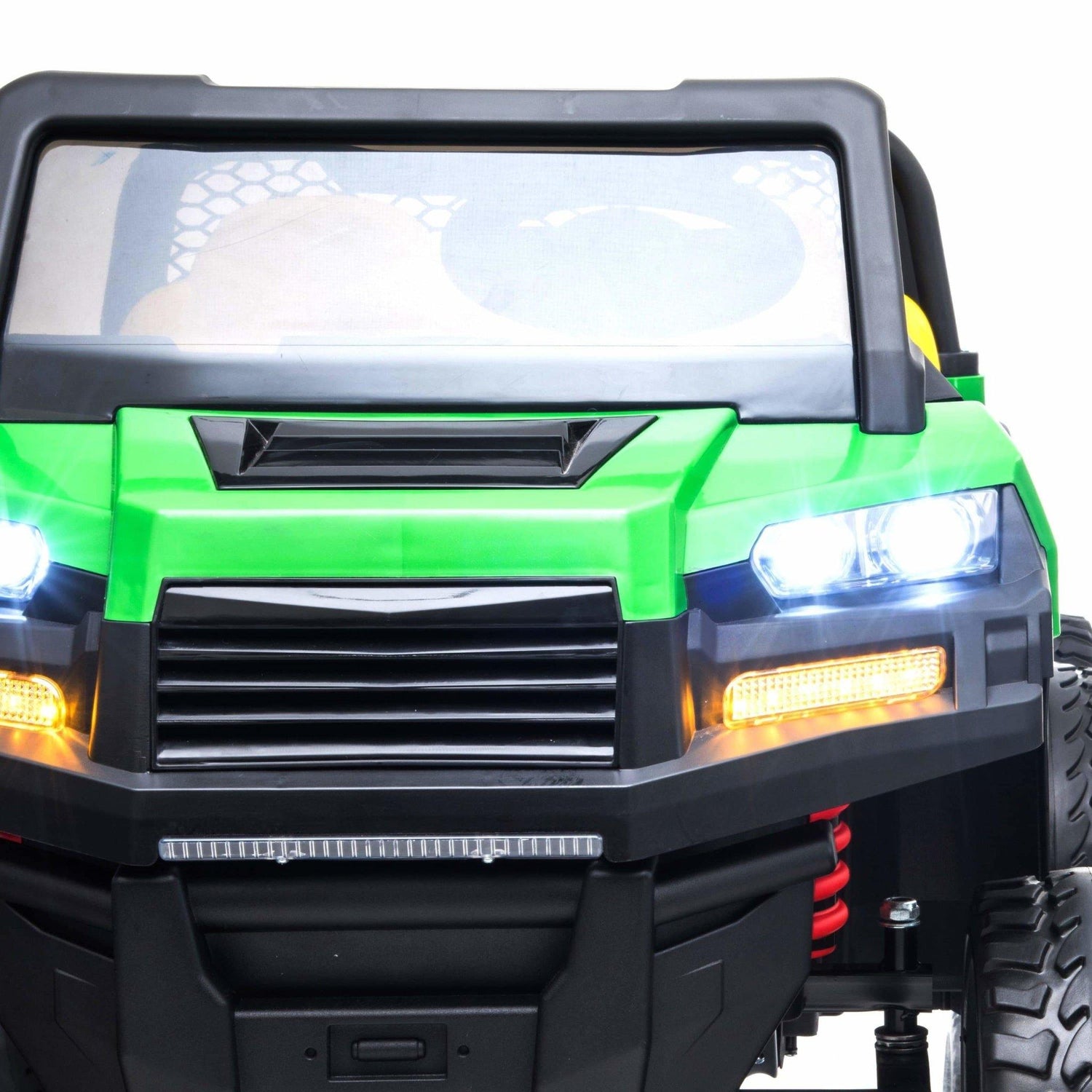 24V 4x4 Freddo Toys 6 Wheels Tractor Trailer 2 Seater Ride on with Parental Remote Control for 3+ Years - Dti Direct USA