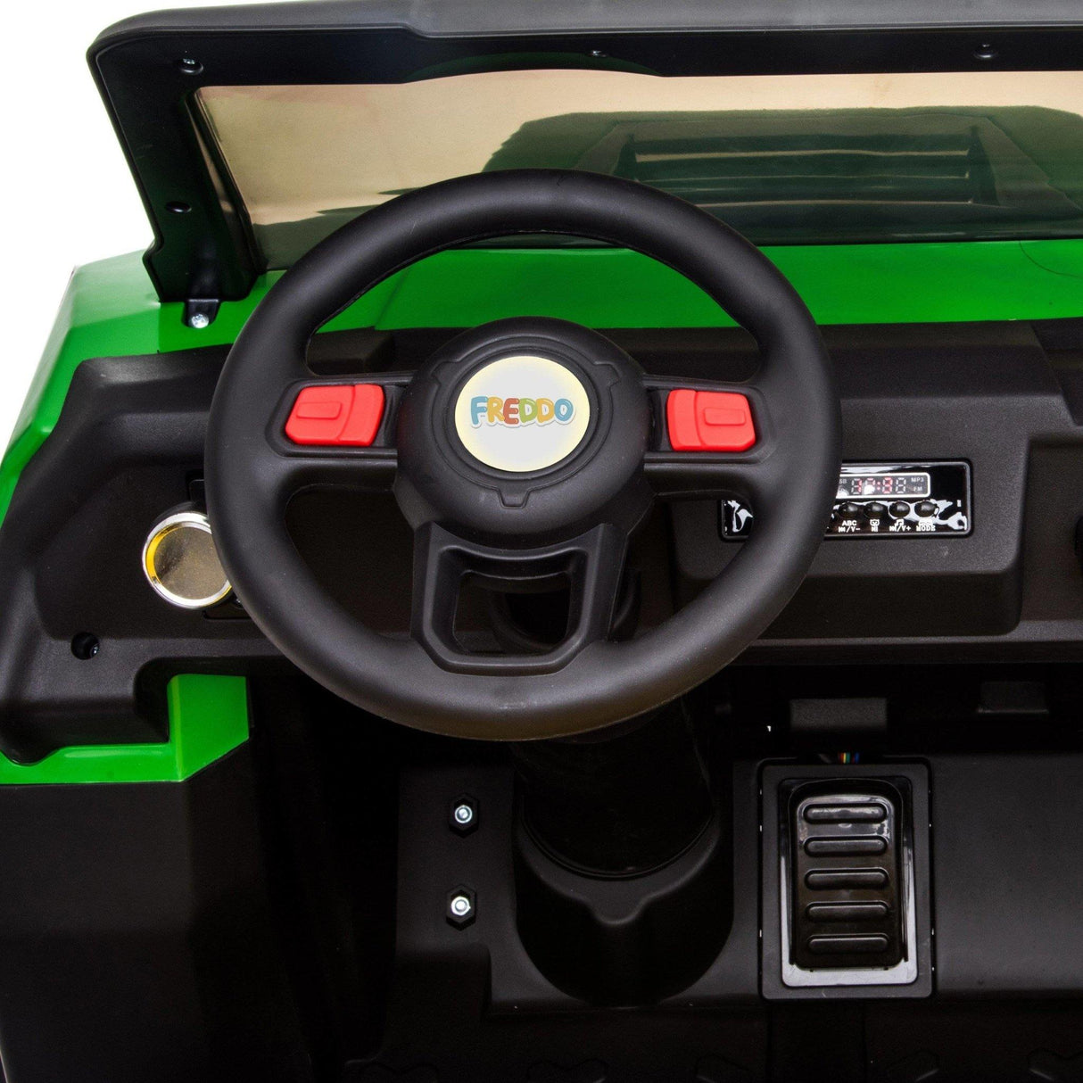 24V 4x4 Freddo Toys 6 Wheels Tractor Trailer 2 Seater Ride on with Parental Remote Control for 3+ Years - Dti Direct USA