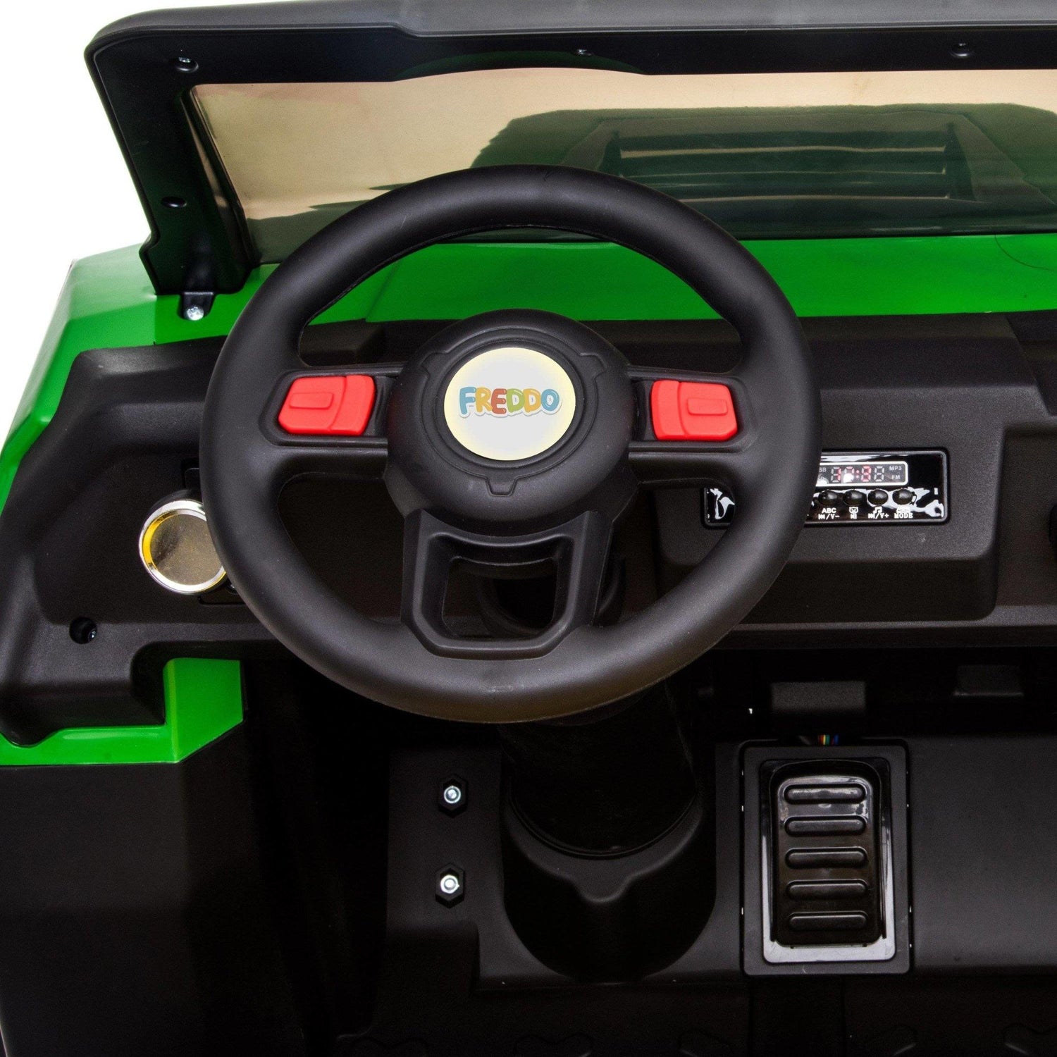 24V 4x4 Freddo Toys 6 Wheels Tractor Trailer 2 Seater Ride on with Parental Remote Control for 3+ Years - Dti Direct USA
