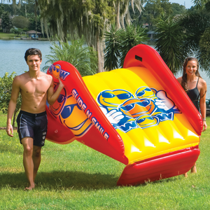 WOW Sports Slide N Smile Inflatable Pool Slide with Sprinklers for Kids and Adults (21-2500-WOW) by Jupiter Gear