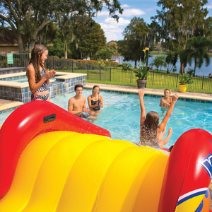 WOW Sports Slide N Smile Inflatable Pool Slide with Sprinklers for Kids and Adults (21-2500-WOW) by Jupiter Gear