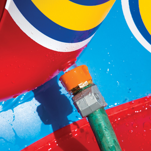 WOW Sports Slide N Smile Inflatable Pool Slide with Sprinklers for Kids and Adults (21-2500-WOW) by Jupiter Gear