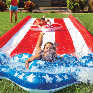 WOW Sports Americana Stars & Stripes Giant 40ft Backyard Super Slide by Jupiter Gear