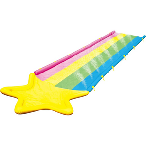 WOW Sports 40' x 8' Rainbow Star Super Slide with 2 Inflatable Sleds (21-2520-WOW) by Jupiter Gear