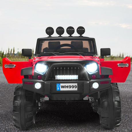 12 V Kids Ride On Truck with Remote Control and Double Magnetic Door-Red