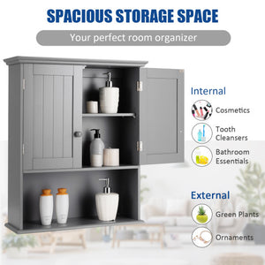 Wall Mount Bathroom Storage Cabinet -Gray