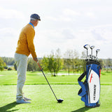 10 Pieces Men's Complete Golf Clubs Package Set with Alloy Driver